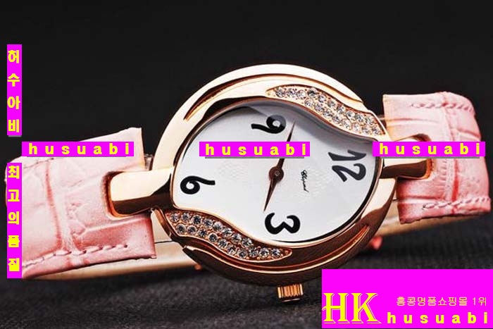 ĵ ڽð Replica Chopard Japanese Quartz MOVEMENT 18k Yellow gold Case Bezel Crown Pink leather Bracelet Women. sa-2